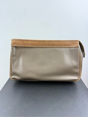 Charles Jourdan Paris Vintage Actif Monogram Canvas Cosmetic Bag Travel Pouch